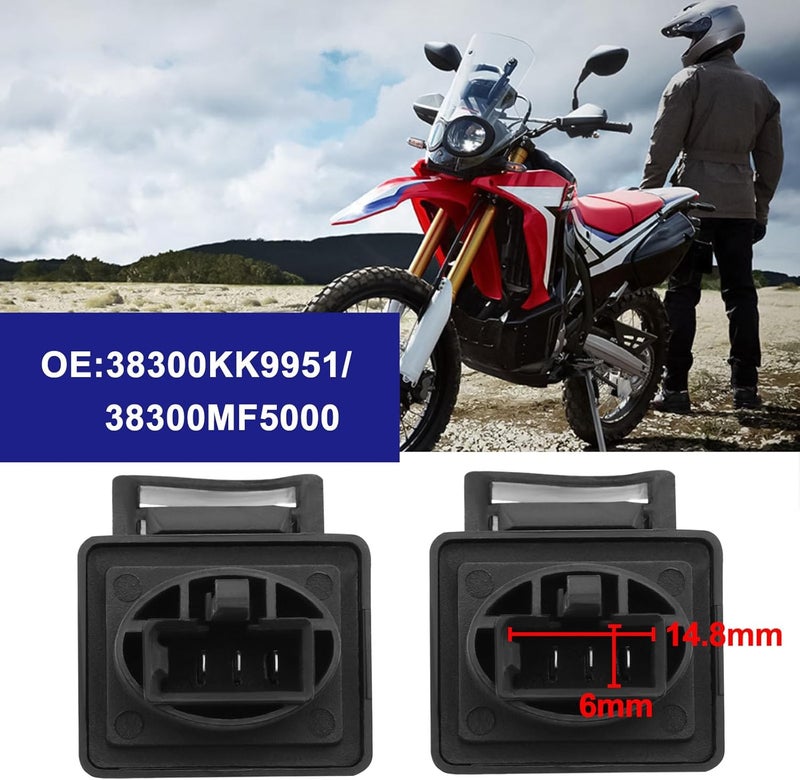 OTOTEC 2Pcs LED Indicator Flasher Relay 3 Pin Compatible with Honda CRF300L VTR1000F Fast Flash Fix 38300KK9951 Motorcycle LED Turn Signal Accessories - Image 2